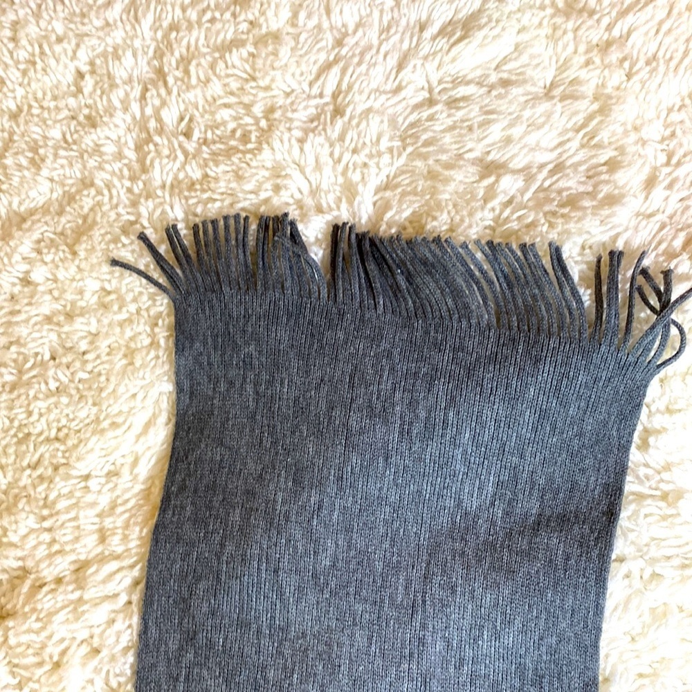 GRAY WINTER SCARF WOOL BLEND 12x 67” EUC PERFECT WARM COZY WRAP EUC - Picture 3 of 6